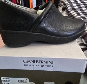 Giani Bernini Black Leather Mules